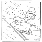 Vinter-malesider - Number drawing ski