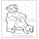 Børne-malesider - Paddington bear coloring pages