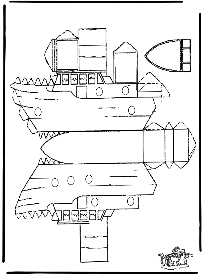 Papercraft boat - Udklipningsark