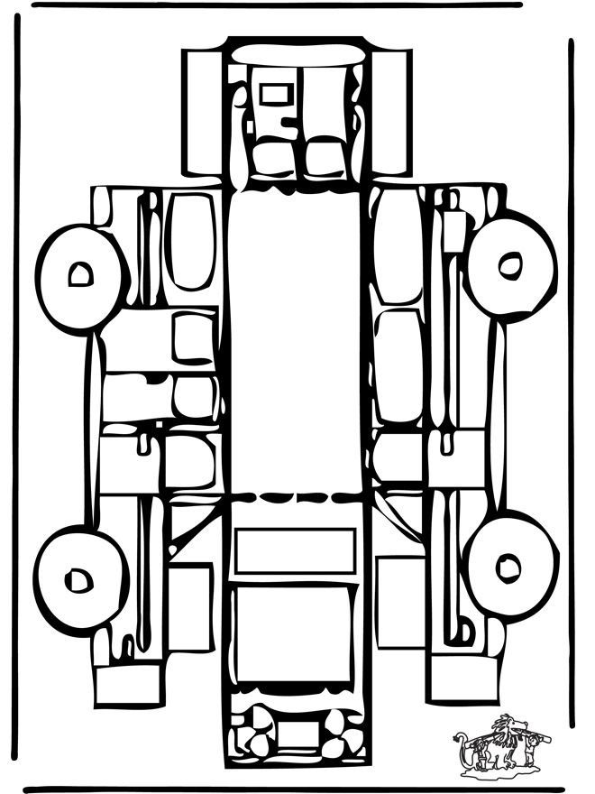 Papercraft car - Udklipningsark