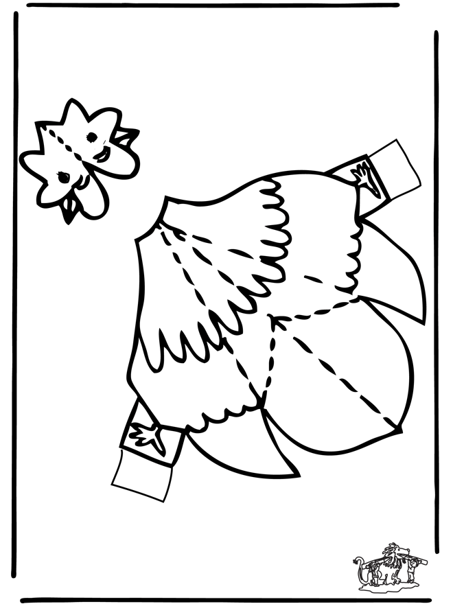 Papercraft chicken - Udklipningsark