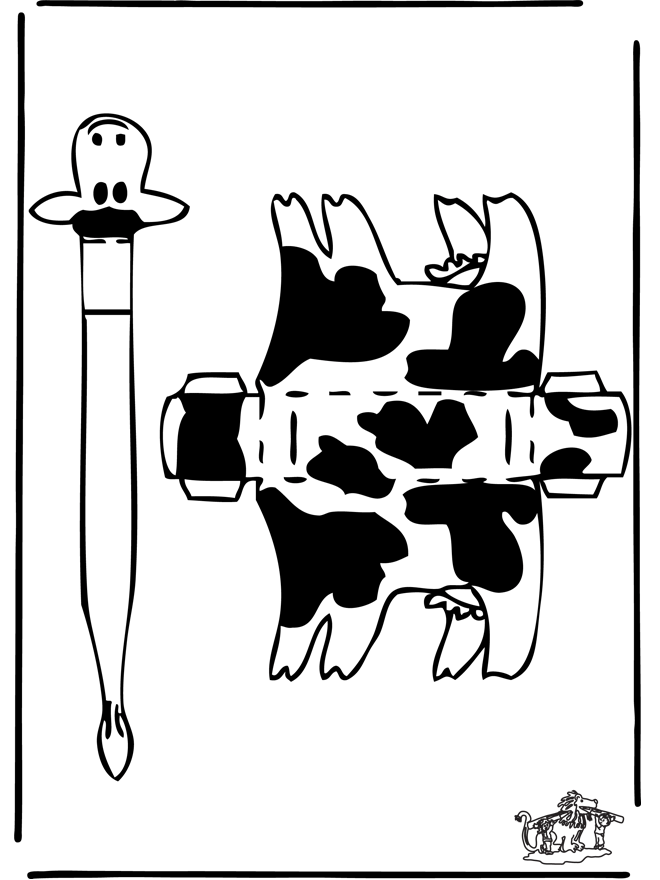 Papercraft cow 2 - Udklipningsark