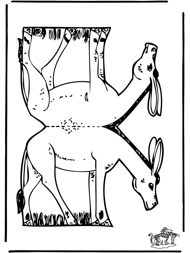 Papercraft donkey - Udklipningsark