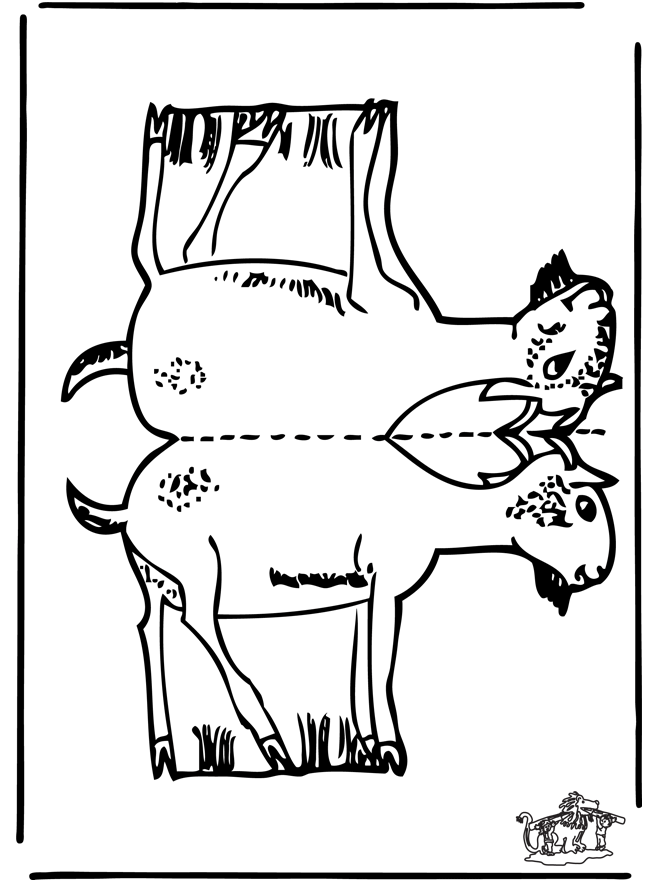 Papercraft goat 2 - Udklipningsark