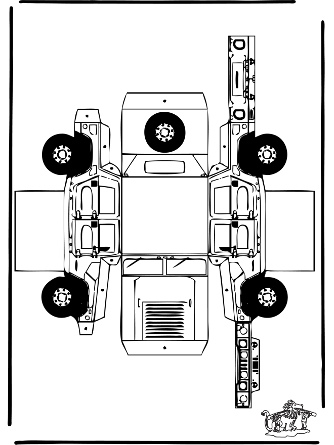 Papercraft Hummer - Udklipningsark