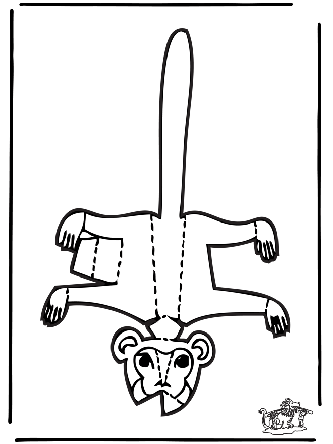 Papercraft  monkey - Udklipningsark