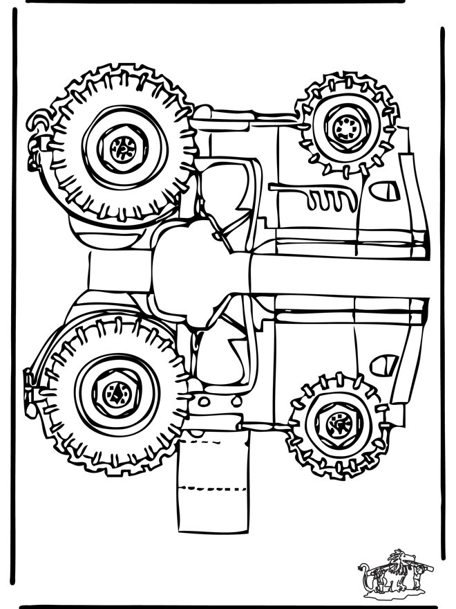 Papercraft tractor - Udklipningsark