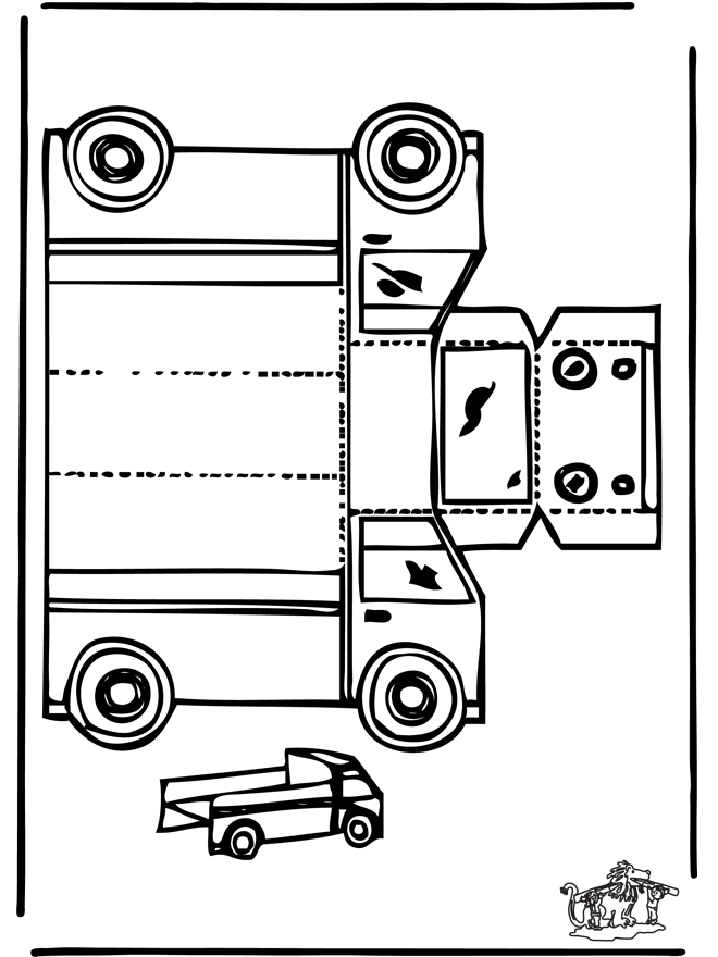 Papercraft truck - Udklipningsark