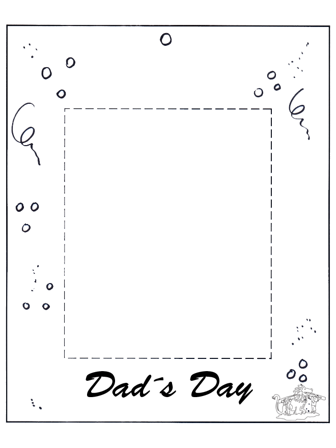 Photoframe for dad - Udklipningsark