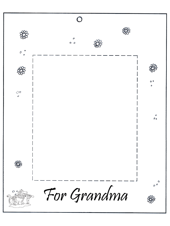 Photoframe for grandma - Udklipningsark