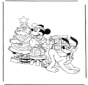 Pluto and Mickey with christmastree