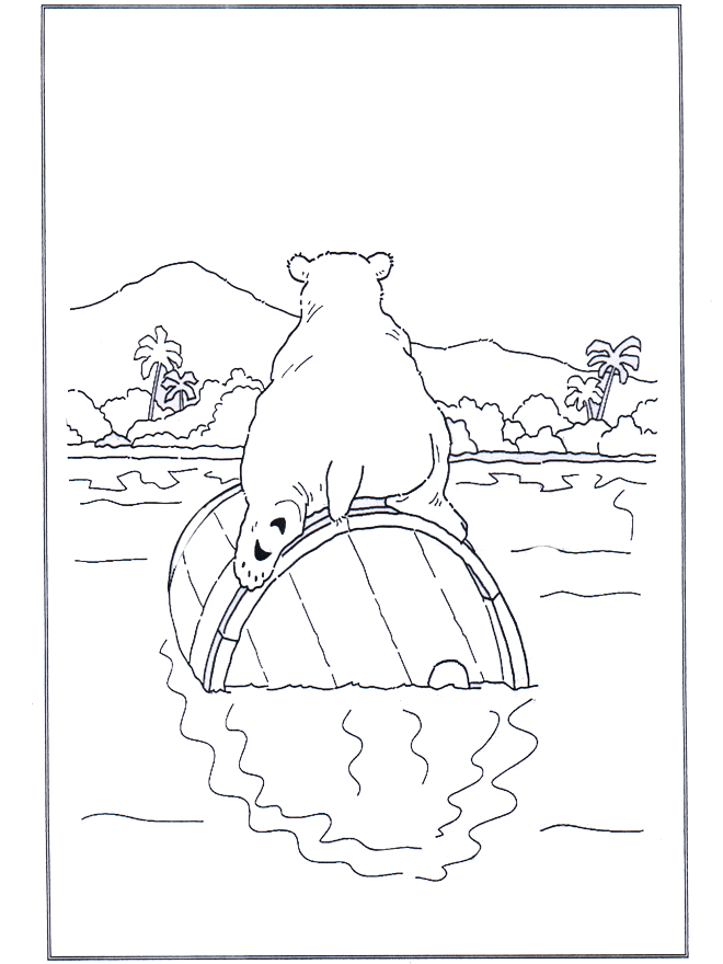 Polar bear on a barrel - Zoo-malesider