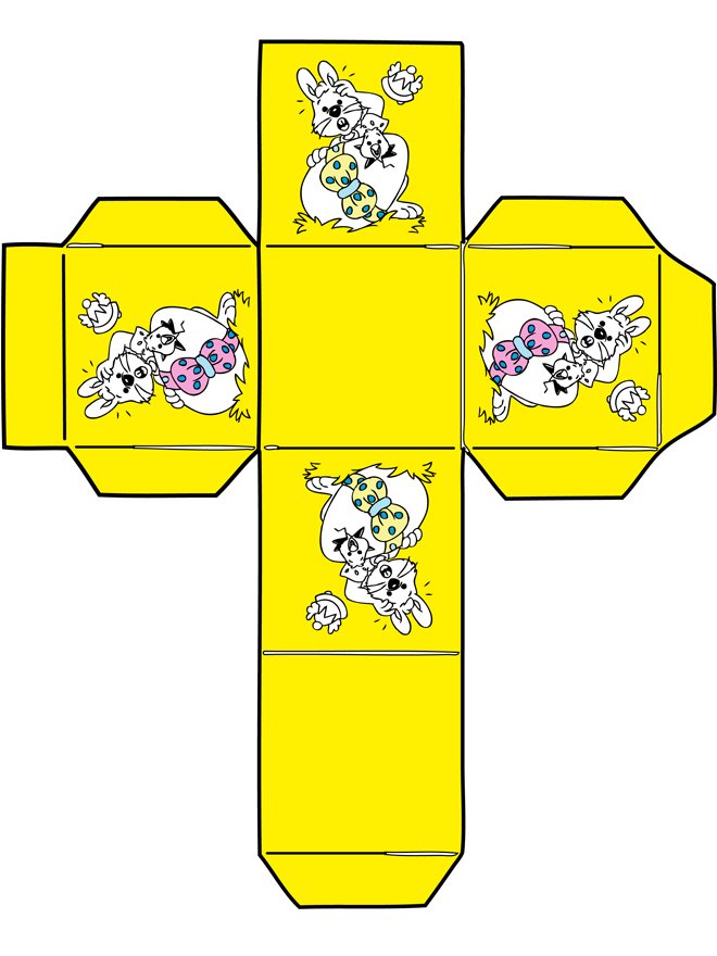 Present box Easter - Udklipningsark