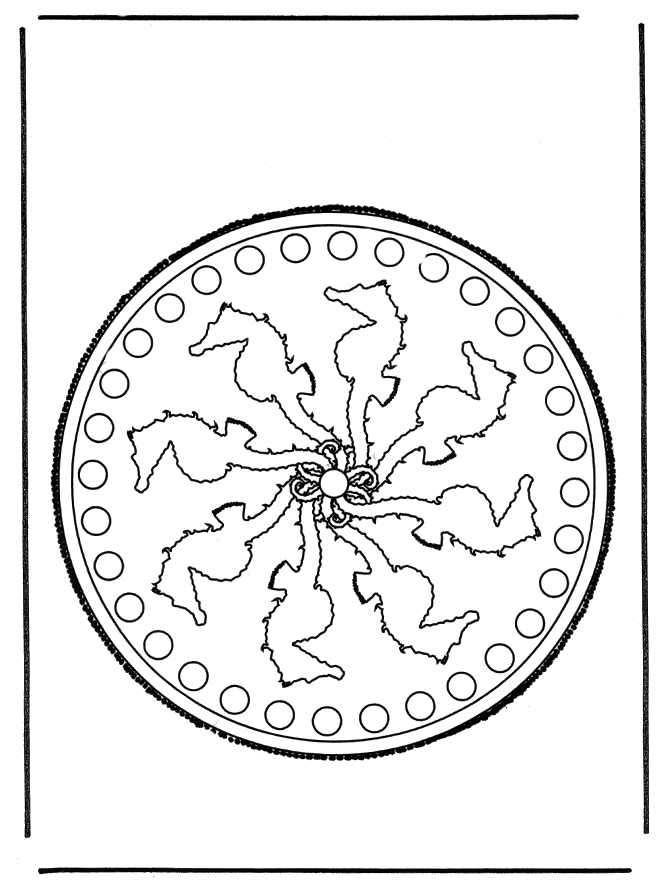 Pricking card 1 - Prik-kort med mandala