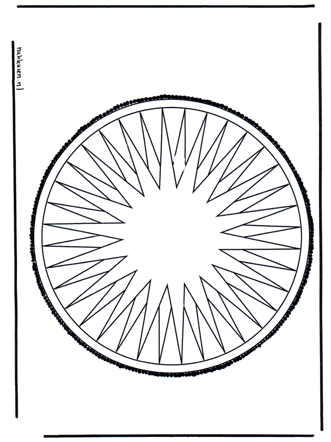 Pricking card 11 - Prik-kort med mandala