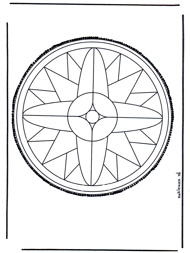 Pricking card 12 - Prik-kort med mandala