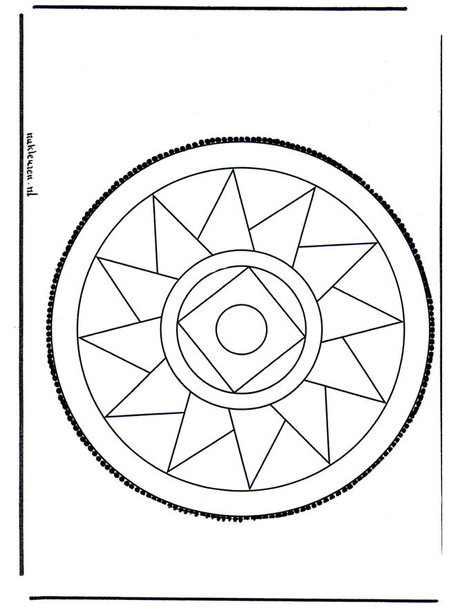 Pricking card 13 - Prik-kort med mandala