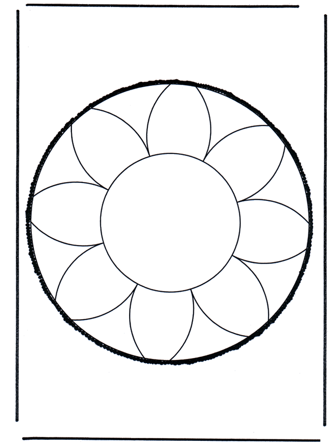 Pricking card 17 - Prik-kort med mandala