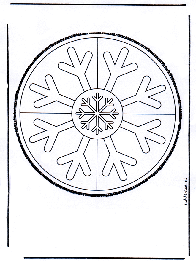 Pricking card 19 - Prik-kort med mandala