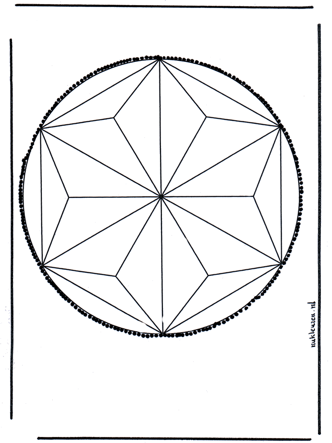 Pricking card 2 - Prik-kort med mandala