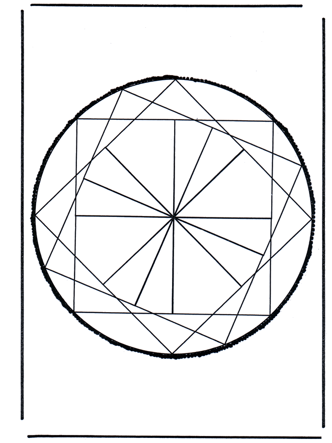 Pricking card 21 - Prik-kort med mandala