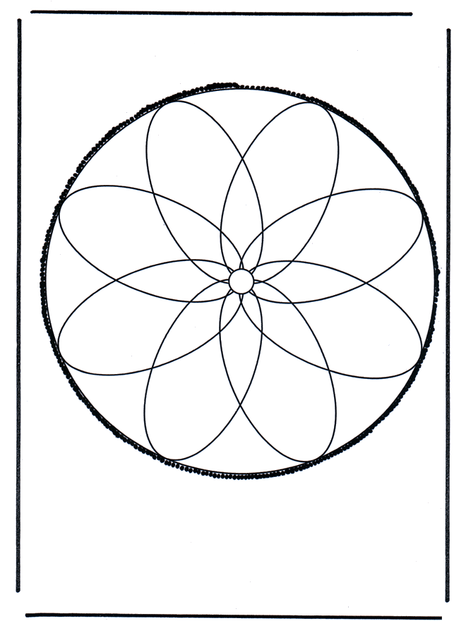 Pricking card 22 - Prik-kort med mandala