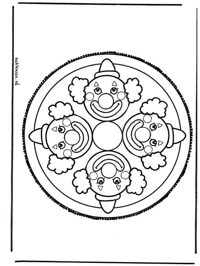 Pricking card 28 - Prik-kort med mandala