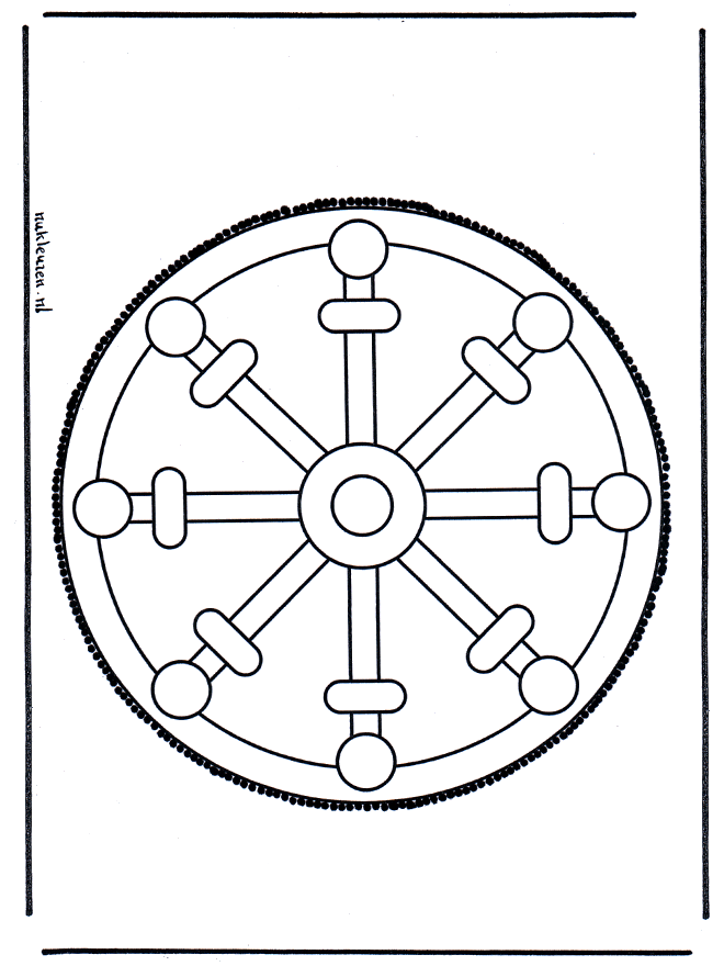 Pricking card 29 - Prik-kort med mandala