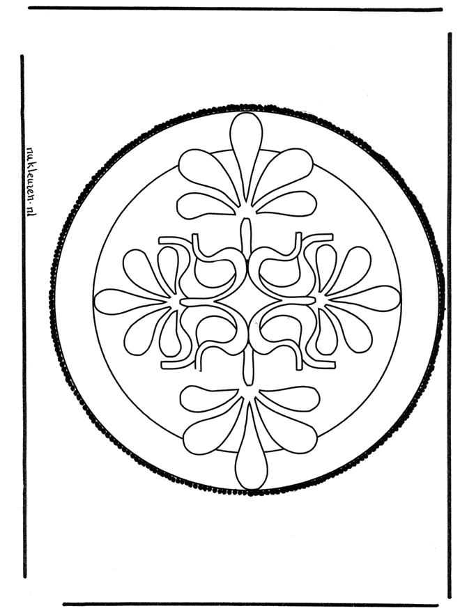 Pricking card 33 - Prik-kort med mandala