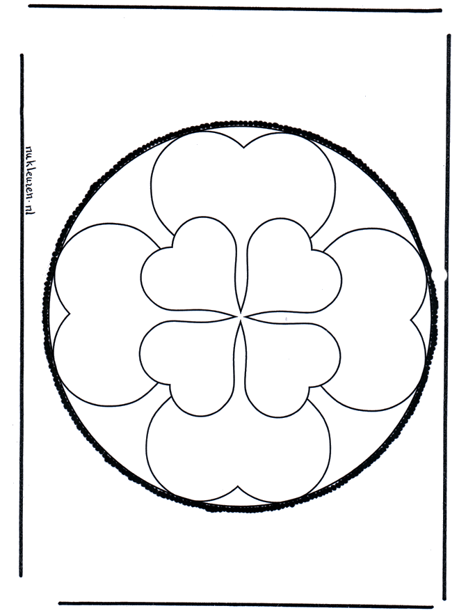 Pricking card 34 - Prik-kort med mandala