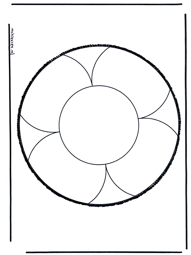 Pricking card 38 - Prik-kort med mandala