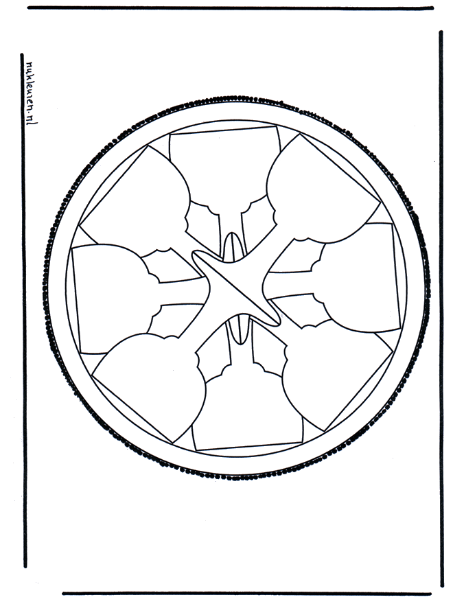 Pricking card 40 - Prik-kort med mandala