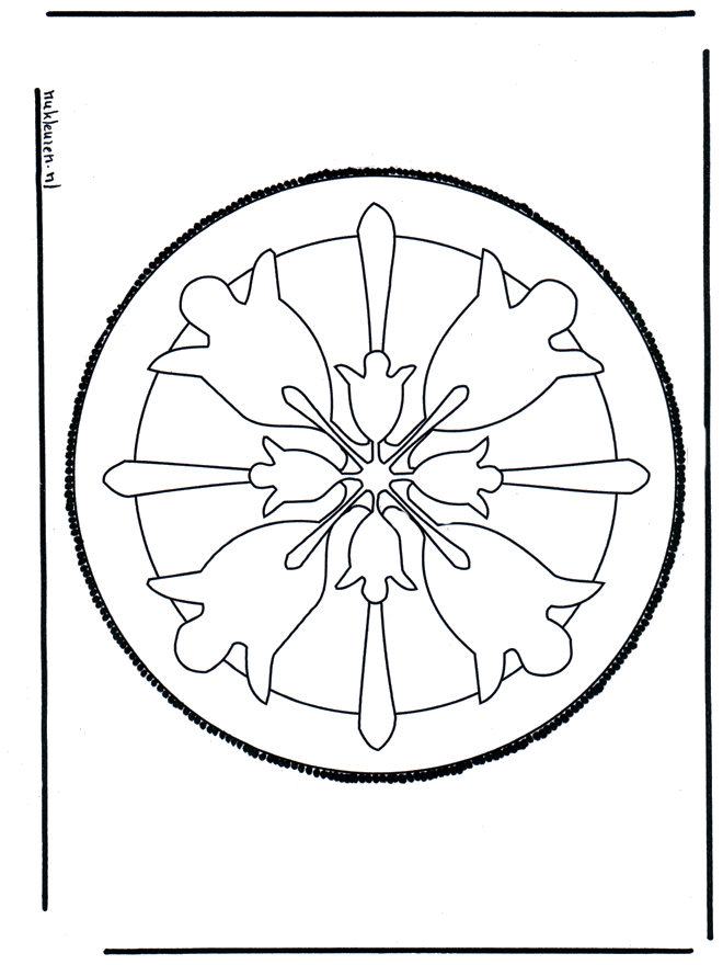 Pricking card 41 - Prik-kort med mandala