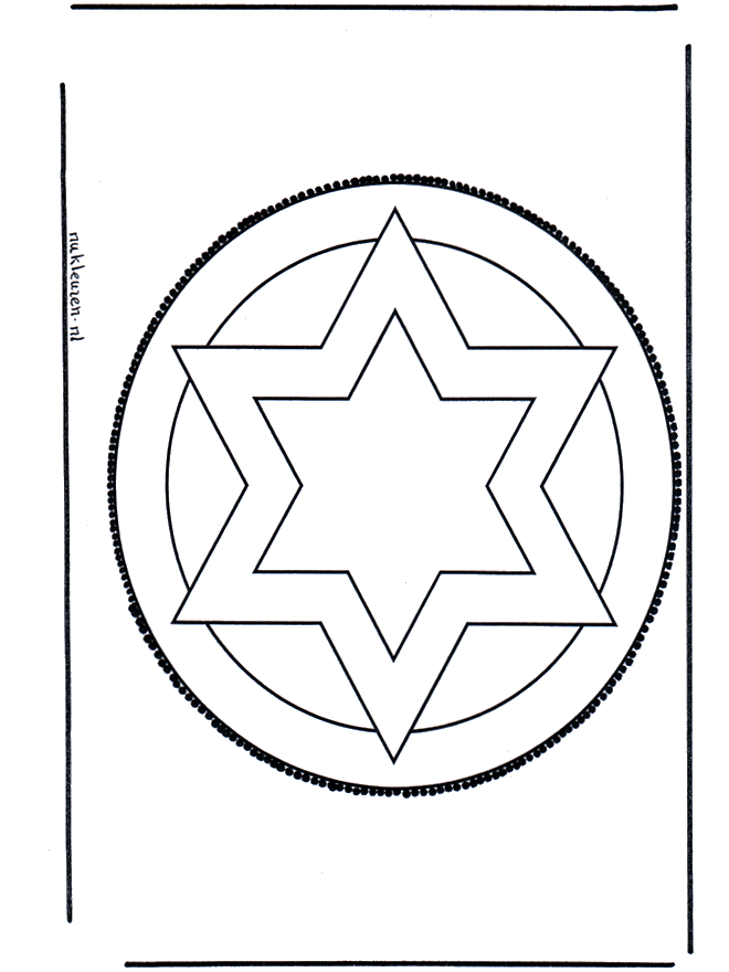 Pricking card 43 - Prik-kort med mandala