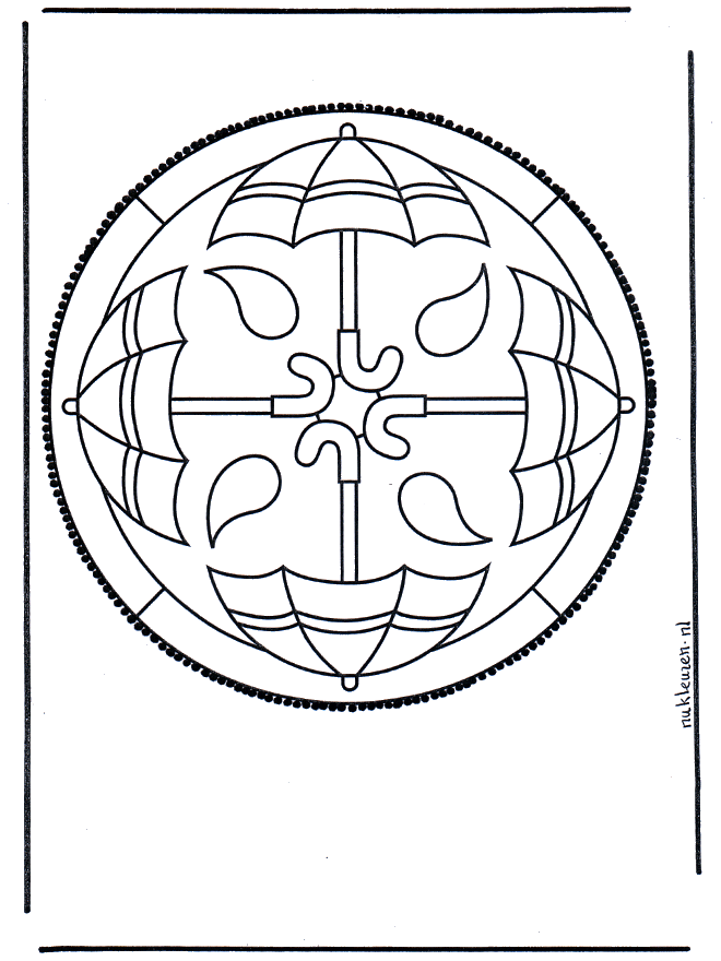 Pricking card 44 - Prik-kort med mandala