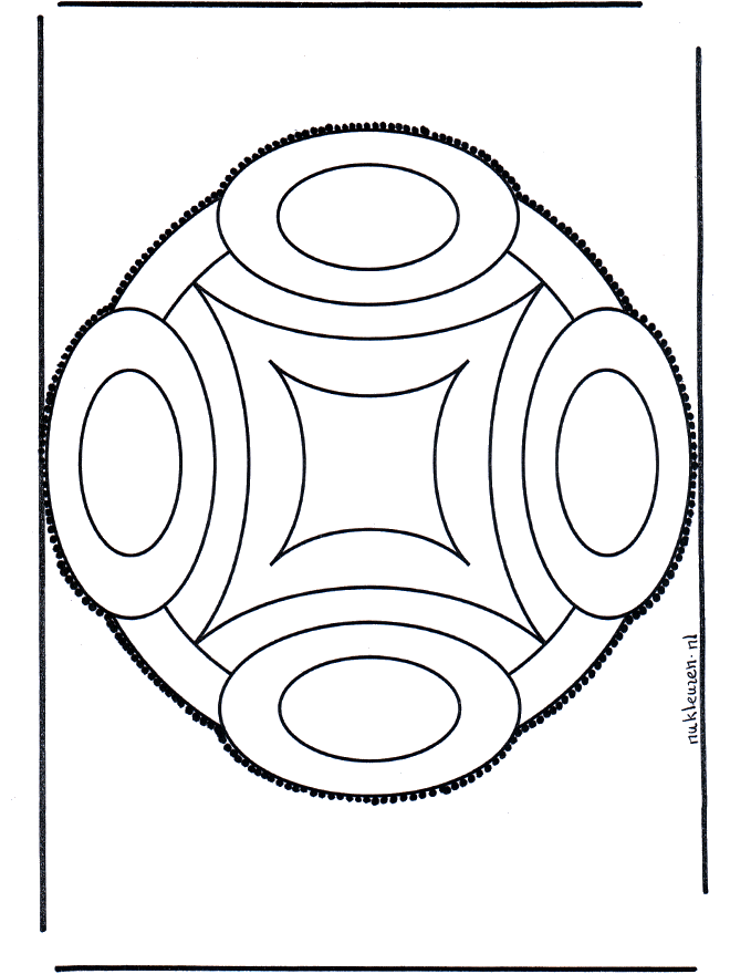 Pricking card 45 - Prik-kort med mandala