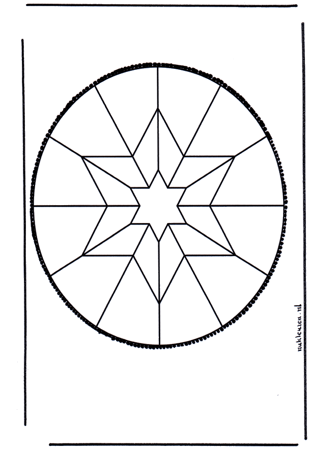 Pricking card 48 - Prik-kort med mandala