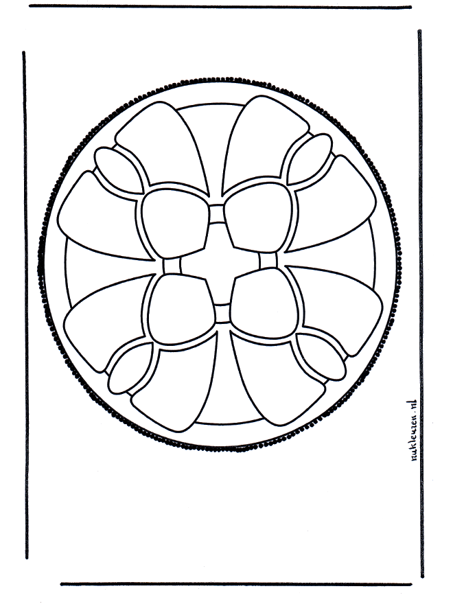 Pricking card 49 - Prik-kort med mandala