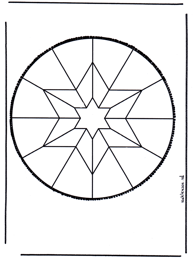 Pricking card 5 - Prik-kort med mandala