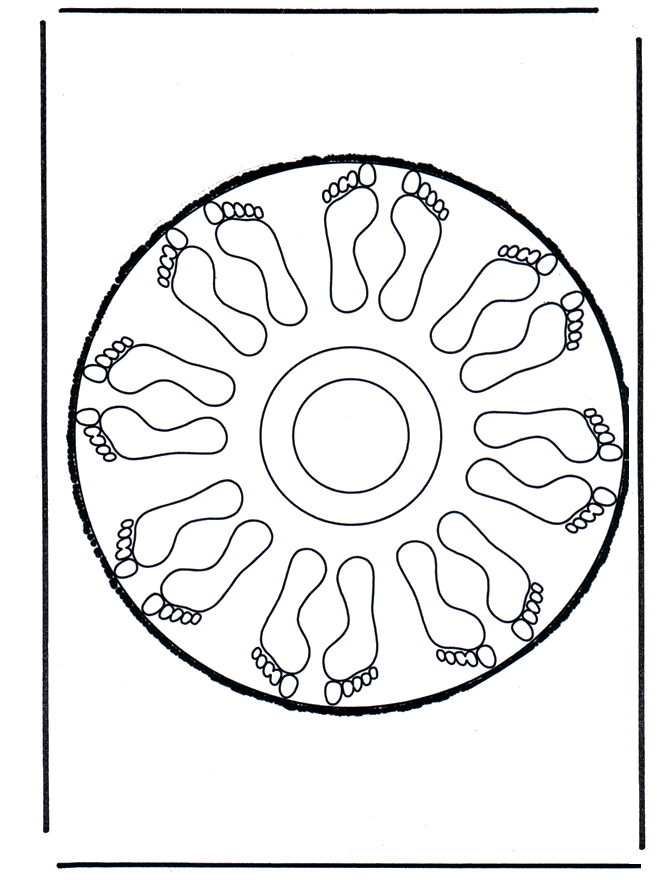 Pricking card 54 - Prik-kort med mandala