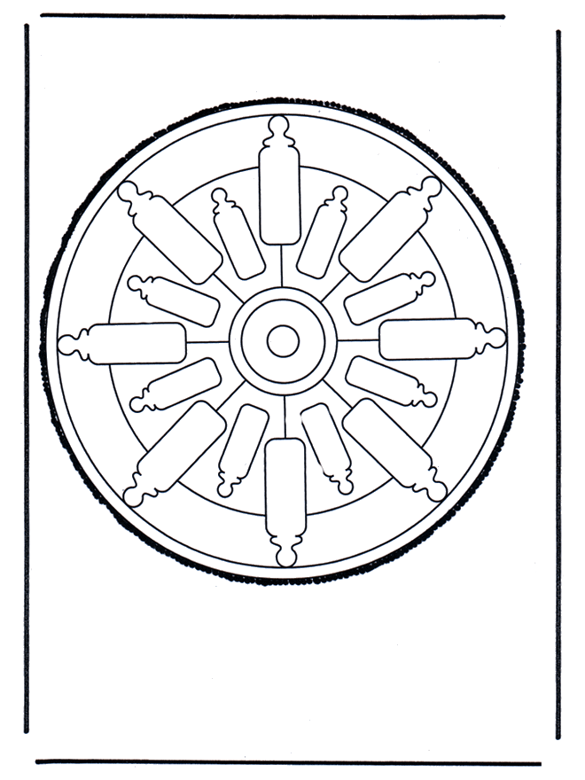 Pricking card 55 - Prik-kort med mandala