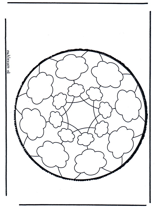 Pricking card 56 - Prik-kort med mandala