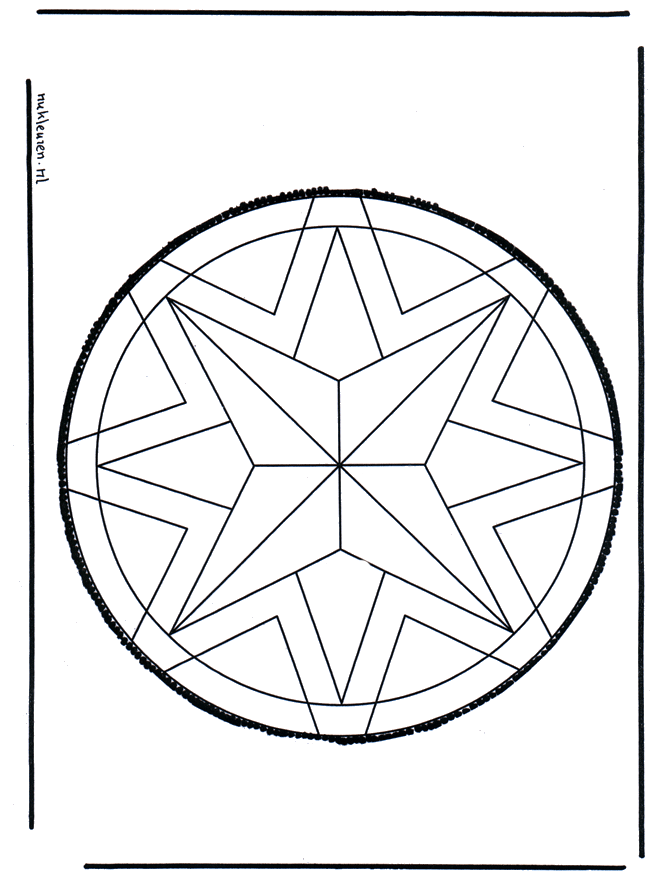 Pricking card 59 - Prik-kort med mandala