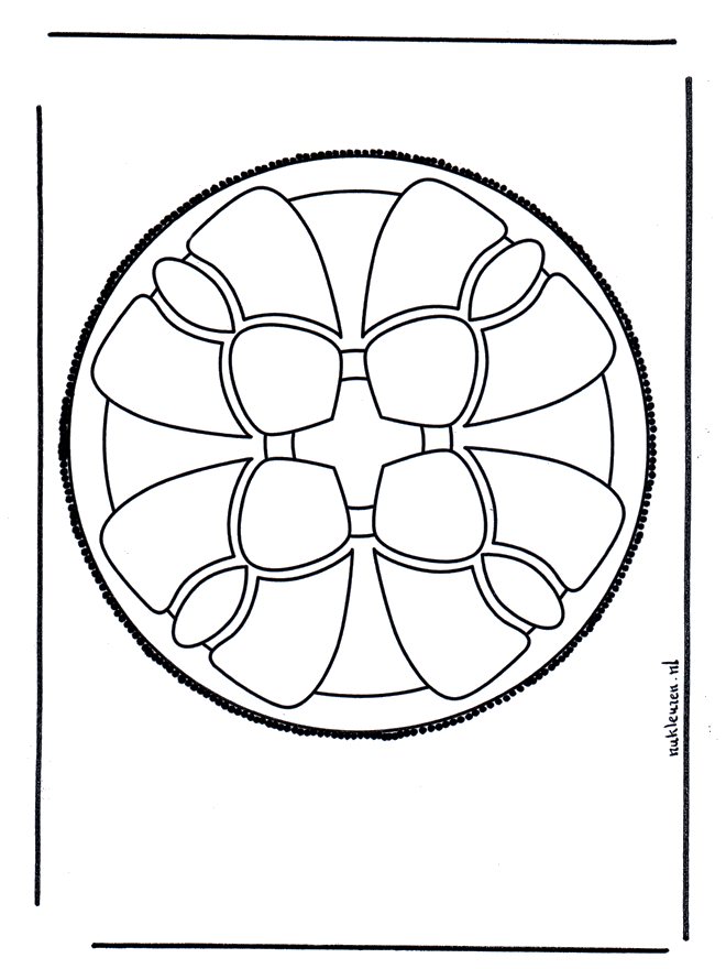 Pricking card 6 - Prik-kort med mandala