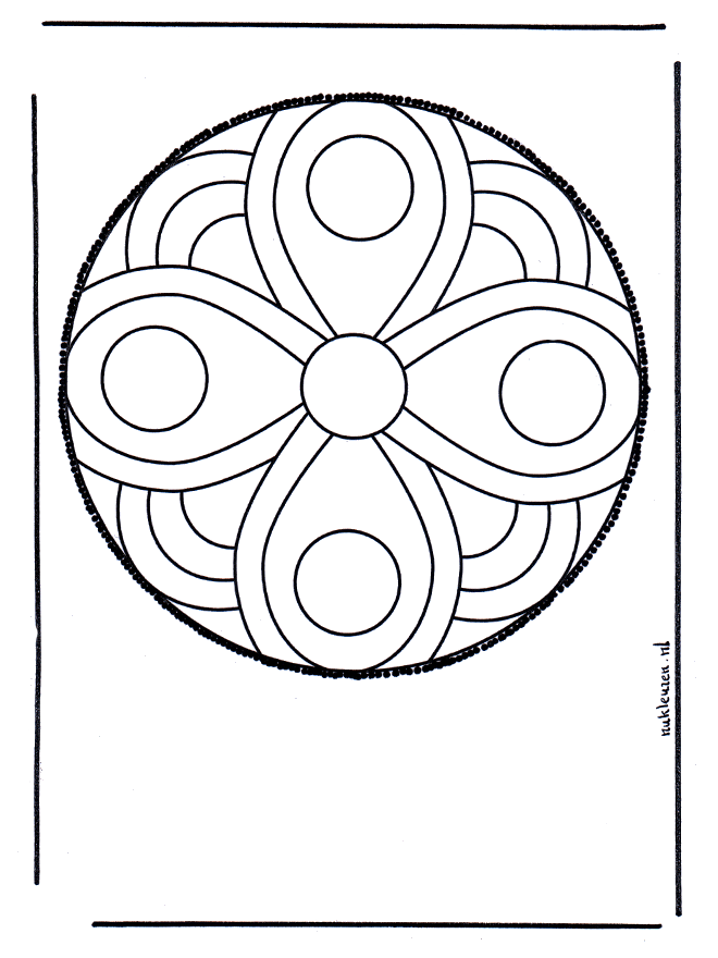 Pricking card 7 - Prik-kort med mandala