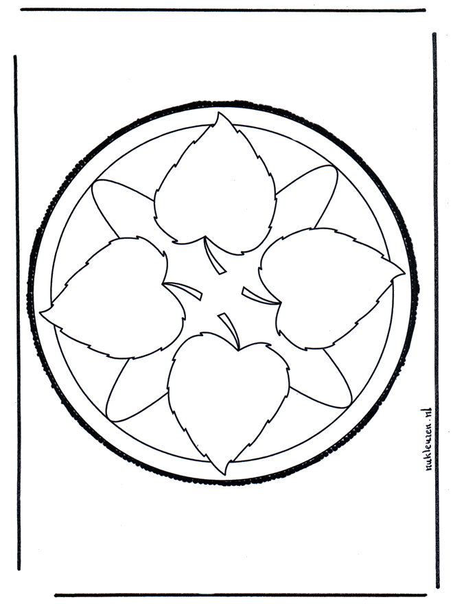 Pricking card 8 - Prik-kort med mandala