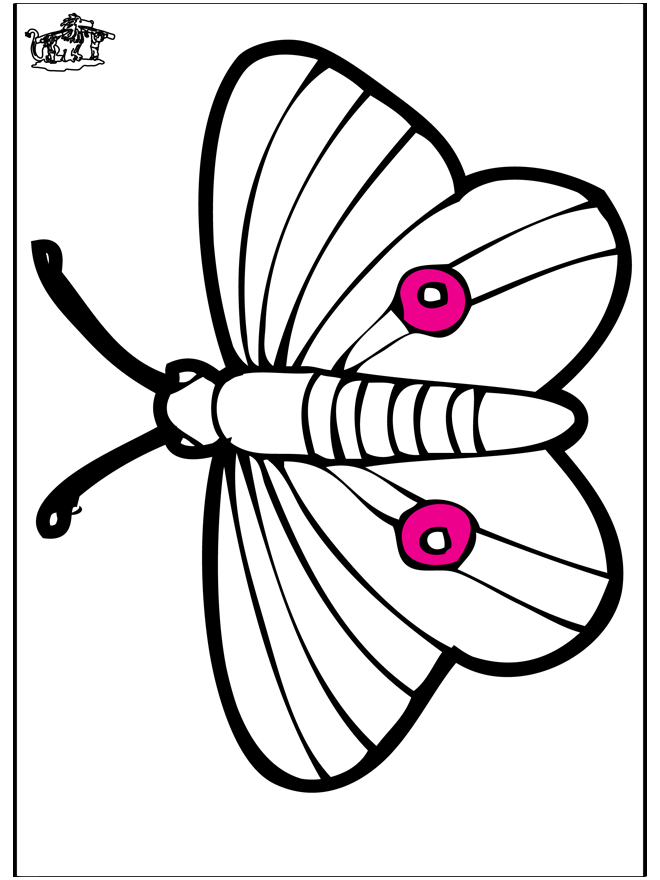 Pricking card butterfly - Malesider med insekter