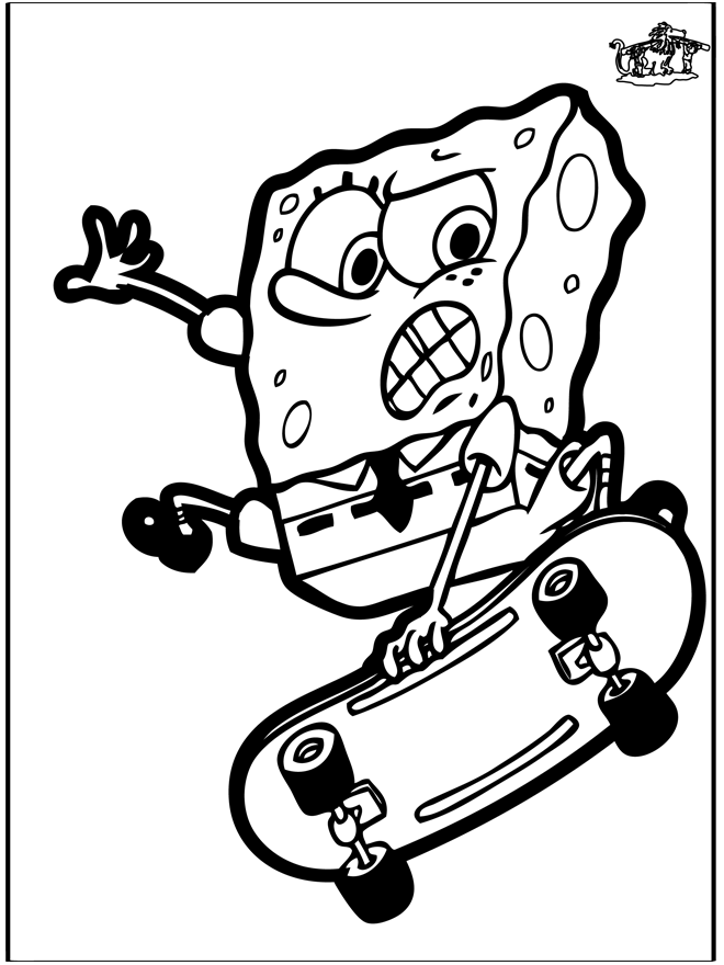 Pricking card SpongeBob - Prik-kort med sjove figurer