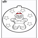 Jule-malesider - Prickingcard Gingerbread man 2