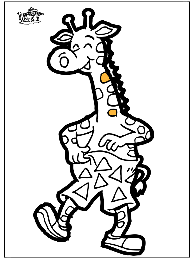 Prickingcard Giraffe - Prik-kort med dyr